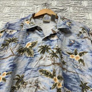 Vintage‎ L.L. Bean Tropical Hawaiian Button Up Shirt XL Tall XLT